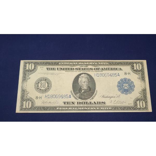 RARE $10 Federal Reserve Note St. Louis Fr#932 Blue Seal Burke/Houston