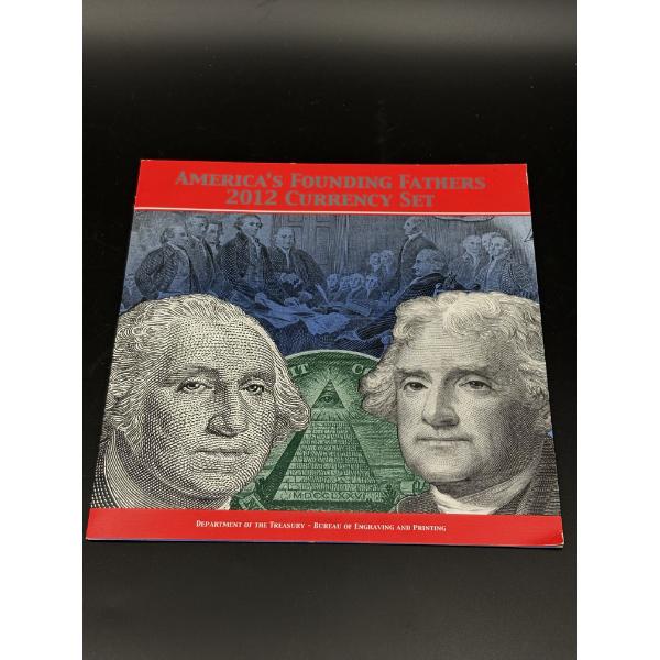 America's Founding Fathers 2012 Currency Set - Series 2009 $1 and Series 2003A $2 Matching Set 
