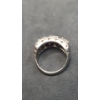 Image 5 : Vintage Womens 14K White Gold Wide Diamond Band Ring - Size: 5 - Weight: 7.5g