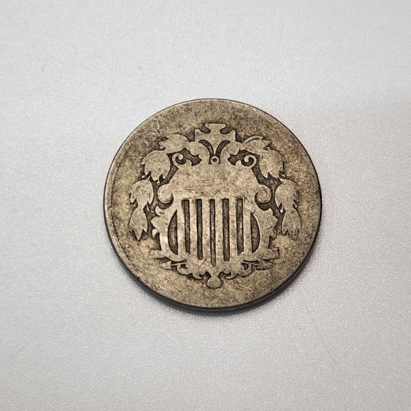 Worn, Unknown Year 882 Shield Nickel 5 Cent United States Coin