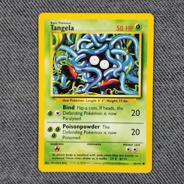 Tangela 66/102 Vintage Base Set Pokemon Trading Card in Near Mint Condition!