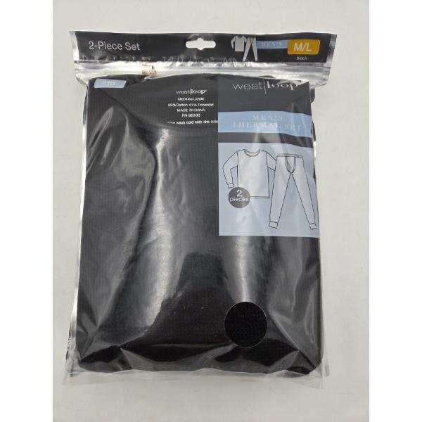 Brand New Size M/L Black Two Piece Thermal Set