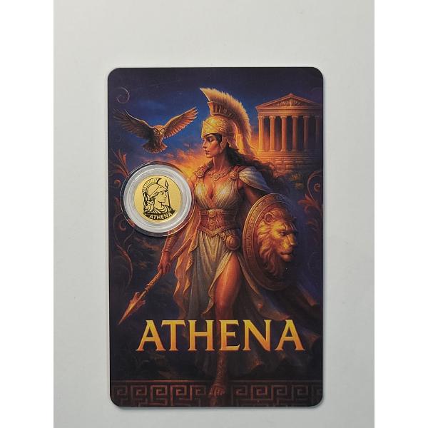 2026 Niue ATHENA 50 Cents 1/1000 Oz .9999 Gold Coin In Assay Card
