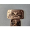 Image 2 : x2 1 AVDP Ounce .999 Fine Copper Bars - Walking Liberty & Silver Certificate Design - Mint Condition