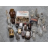 Image 1 : Vintage Mini Glass Bottle Collection, Cork Lined Bottle Caps & Cigar Box 