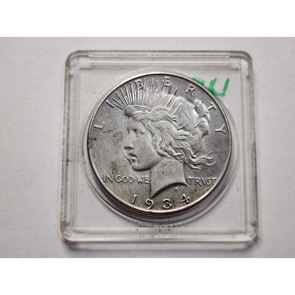 1934 United States 90% Silver Peace Dollar from Philadelphia Mint