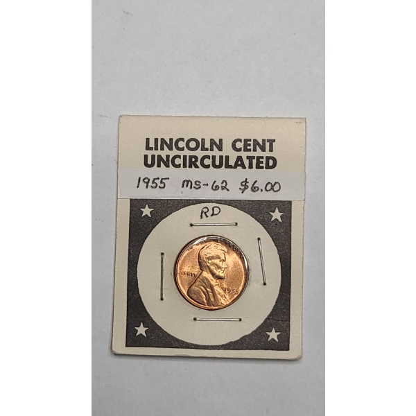1955 MS-62 Uncirculated Lincoln Cent