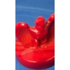 Image 2 : Vintage Fenton Red Art Glass Bicentennial Eagle Paperweight  
Dimensions: 4" x 3.75"