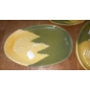Image 2 : Set Of 3 Vintage Very Desireable "SHAWNEE" Corn Pottery Pear Shaped Platters 10 Inch & 7 1/2 Inch 