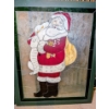 Image 1 : Two Gorgeous 17"x21" Stained Glass Santa Panes