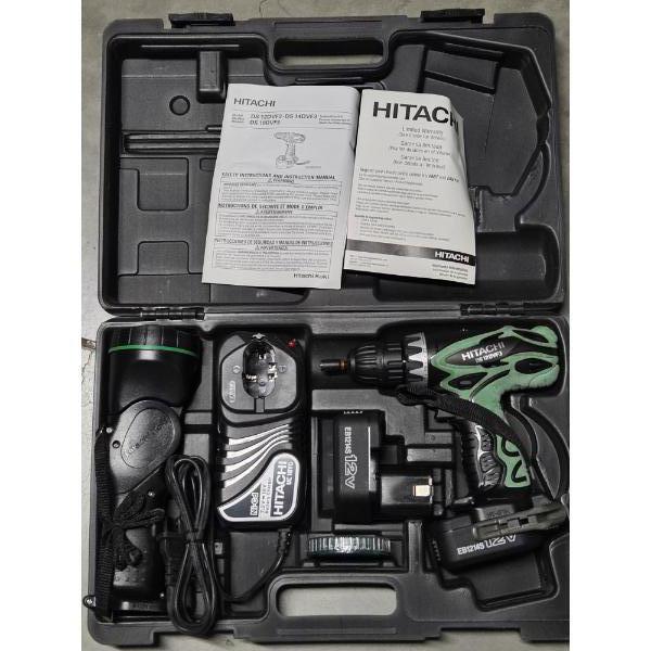 Like New Hitachi DS 120VF3 Cordless Drill & Light Combo
