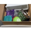 Image 5 : Large Box Of Food Storage Containers, Board Games & AC Power Cords