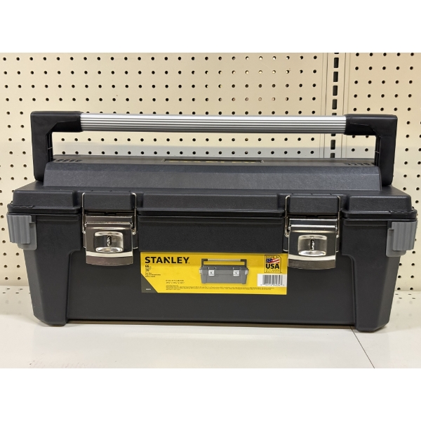 Brand New - Stanley Tool Box With Metal Latches - 61.8 x 27.5 x 26.9cm