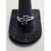 Image 1 : 10k Gold Ring with Blue Stones - Size 8 ~ Weight 1.9g