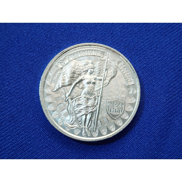 Unity, Liberty, Sword, & Snake 1 Troy oz .999 Fine Silver Round - Mint Condition