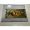 Image 1 : 	1 Bitcoin .999999 24K Gold Back - Mint Condition - Large Bill In Protective Holder