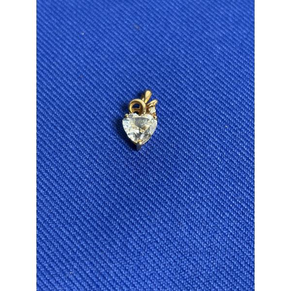 10K Gold Heart Pendant for Necklace - Weight: 1.6 Grams