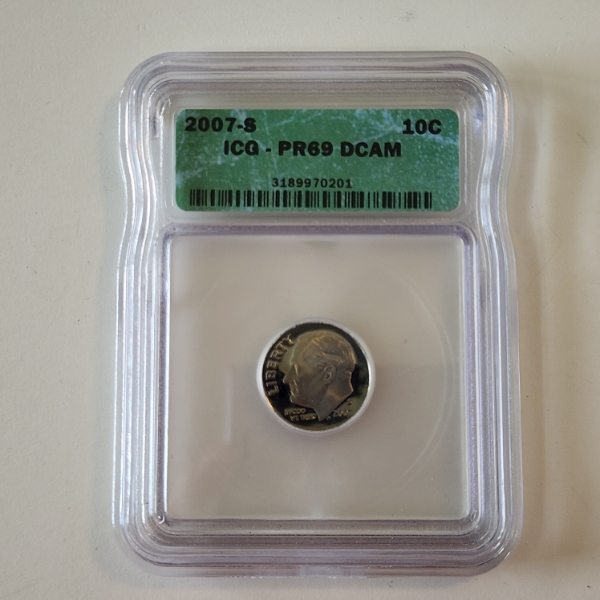2007-S Roosevelt Dime - ICG PR 69 DCAM