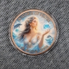 Image 1 : One Troy Ounce .999 Fine Copper Round ~ Colorized Ft. Goddess of Water ~ Two Different Sides
