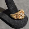 Image 2 : 14KP Gold Ring with Diamonds - Size 12 - 11.6g TW