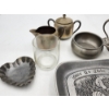 Image 3 : Lot of Vintage Assorted & Mixed Metal Trays, Cups, Glassware