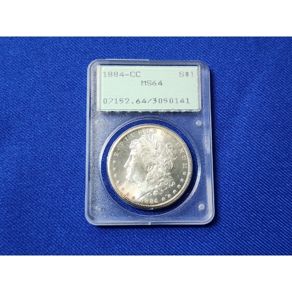 *Rare* 1884-CC Morgan Silver Dollar PCGS MS 64 - Incredible Coin! 