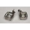 Image 3 : Sterling Silver Double Halo Stud Earrings & Many Sterling Earring Backs - Total Weight: 9.0g