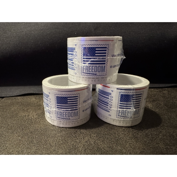 3 - Rolls of 100 United States Forever Postage Stamps - Sealed Brand New - $234 Face Value