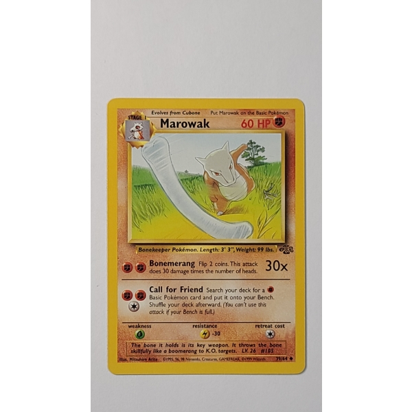 1999 Marowak #39/64 Pokemon Trading Card From The Jungle Set - Near Mint