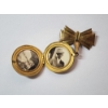 Image 1 : Vintage Floral Etched Gold-Plated Pin Locket 