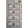 Image 3 : (23) United States Series 1963 $2 Red Seal Bank Notes - AU 58 Condition 