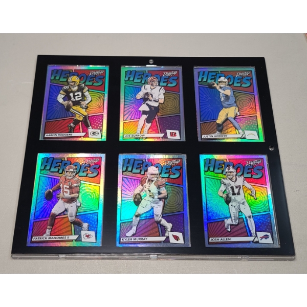 2022 Panini Prestige Heroes Football Cards In 6 Card Display - 3 Of 3 Of Completed Set