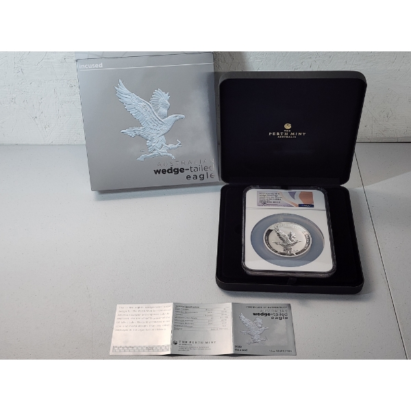 2023 P Australia $10 10oz .9999 Silver Wedge-Tailed Eagle - Incused, FDI - NGC PF 70 ULTRA CAMEO