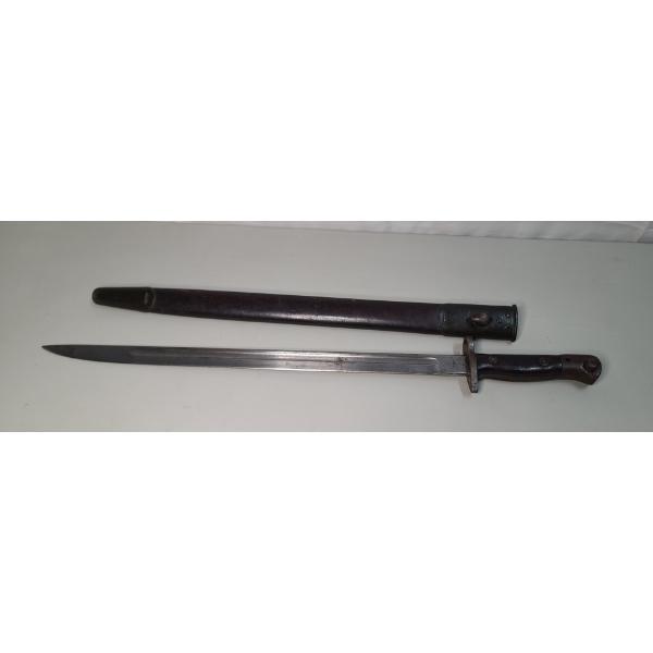 WW II German Bayonet With 17" Blade & Sheath