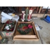 Image 1 : PICKUP IN CANTON - Great Outside Christmas Decorations Including Large Wreath, Flower Arrangements, 