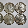 Image 3 : Eight Assorted 1964 United States Washington 90% Silver Quarters ~ $2.00 Face Value