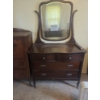Image 1 : Antique Dresser with Mirror - Dresser: 42x21x36, Mirror: 35" Tall