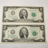 Image 1 : Two United States 1976 $2 Federal Reserve Notes SEQUENCIAL SERIAL NUMBERS! 
