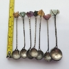 Image 8 : Lot of 7 Vintage Assorted Silver Coin Spoons with Assorted Geodes - AT LEAST 80% Silver TW: 114.4g