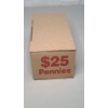 Image 2 : $25 Face Value Box Of Rolled Assorted United States Pennies - Face Value: $25.00