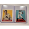 Image 1 : Lou Gehrig & Larry Doby Goudey & Leaf Gum Throwback Baseball Cards In Protective Holders - Mint 