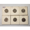 Image 1 : x6 Assorted Years Buffalo Nickels FV: $0.30