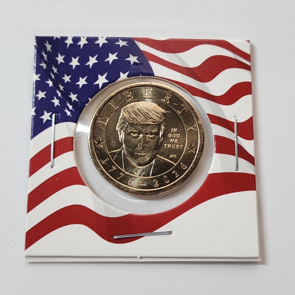 RARE NEWLY MINTED Semiquincentennial 1776~2026 Donald Trump Dollar Coin