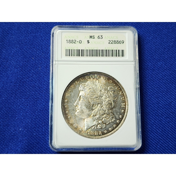 1882-O Morgan Siver Dollar ANACS MS 63