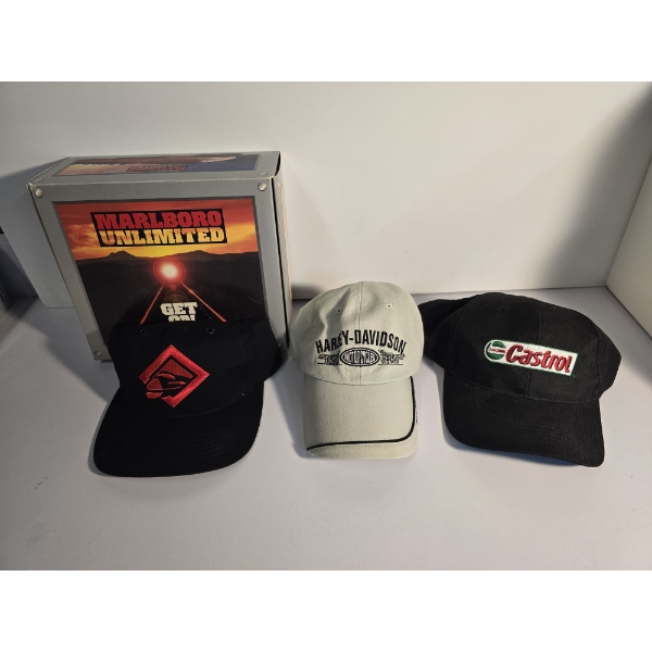 (3) Assotrted Hats feat Marlboro Unlimited and more