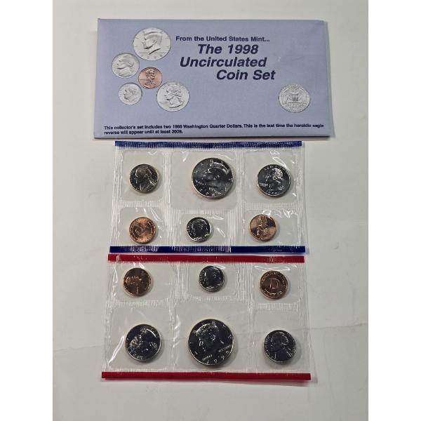 1998 United States Mint Uncirculated Coin Set w/ Original Package & COA