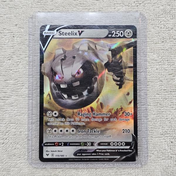 Steelix V 115/185 Rare Holo Pokémon Trading Card