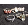 Image 6 : Gorgeous Sterling Silver Rings Ft. Assortment of Stunning Stones - Weighing Total of 20.7 Grams