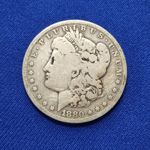 1880 Silver Morgan Dollar - 90% Silver U.S. Coin 