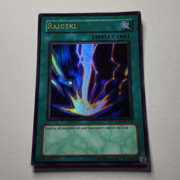 Raigeki DB1-EN114 Holo Rare Yu-Gi-Oh Trading Card ~ NM Condition